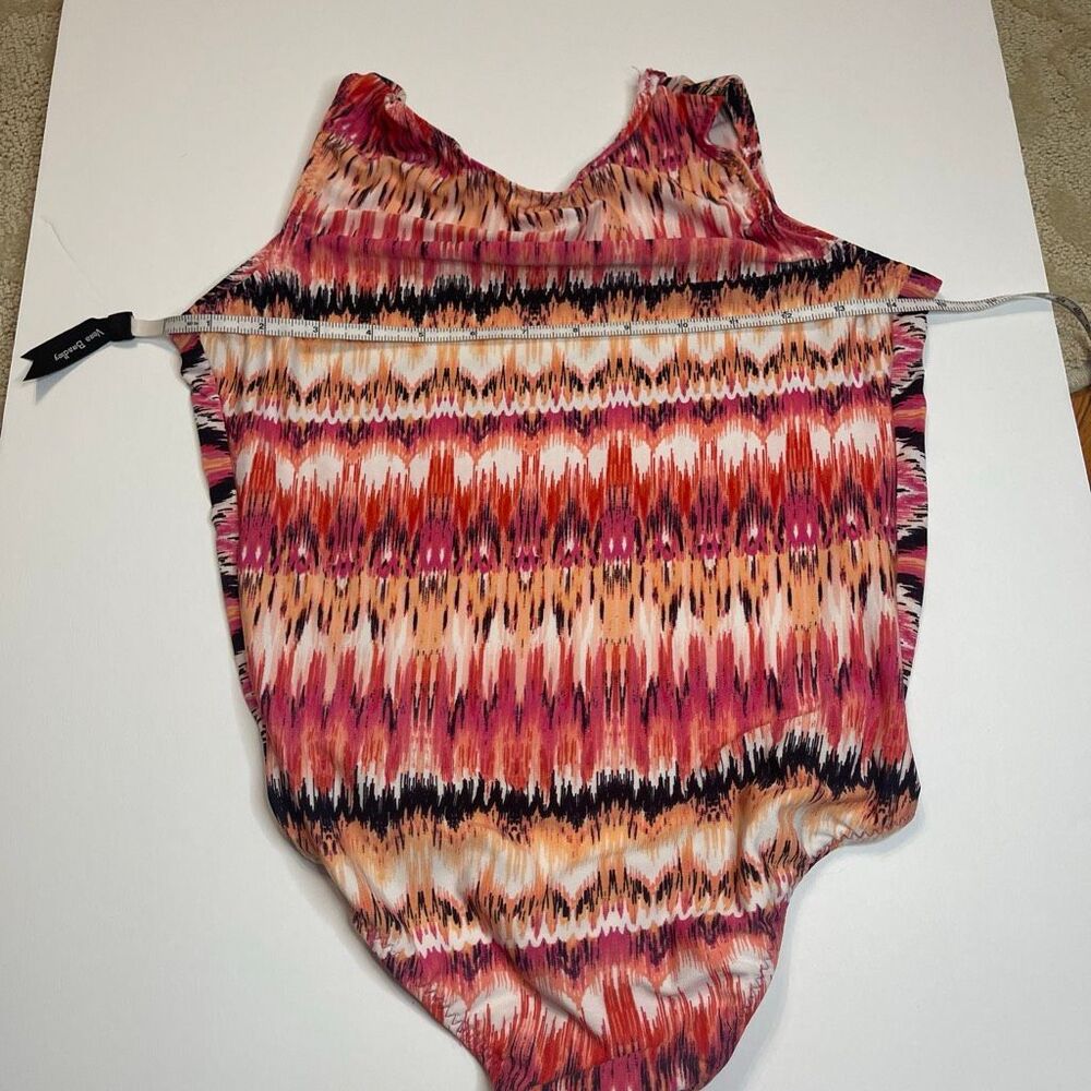 Girls Gymnastics Dance Multicolor Orange Pink Black Leotard Approx Medium